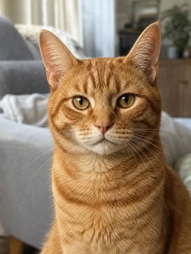 Original photo of an orange tabby cat