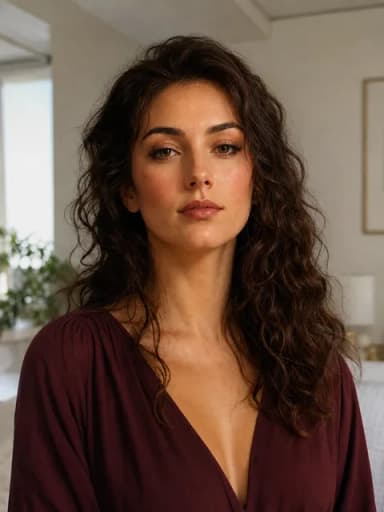 Original portrait photo of a woman